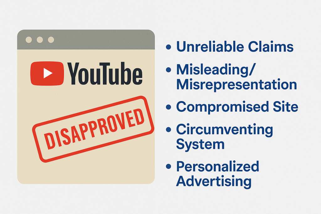 Youtube ads disapproved new