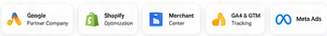 Google, Meta and Shopify trusted platforms