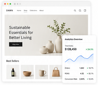 Shopify store analytics dashboard