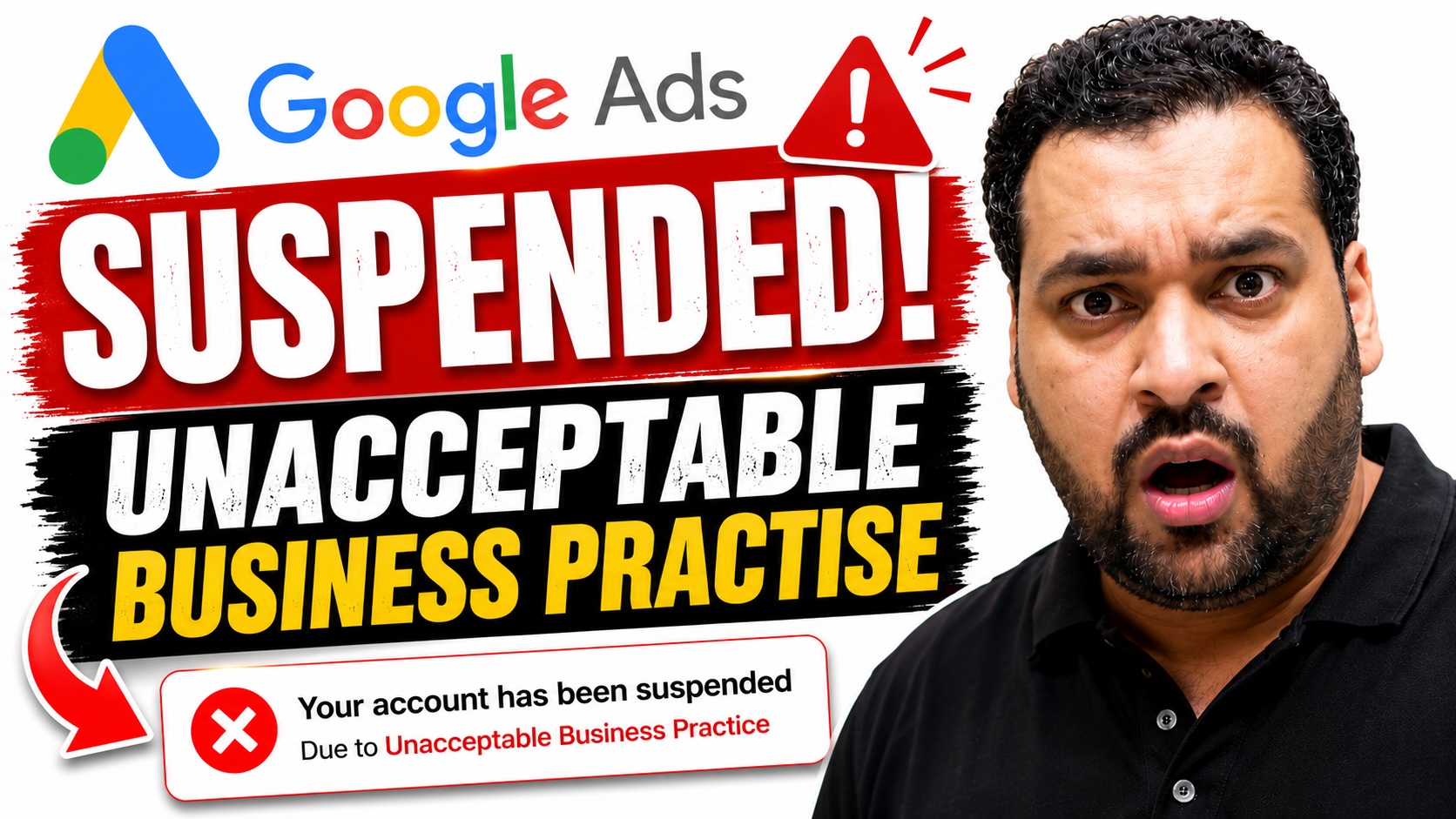 Google Ads Suspended Unacceptable Business Practise