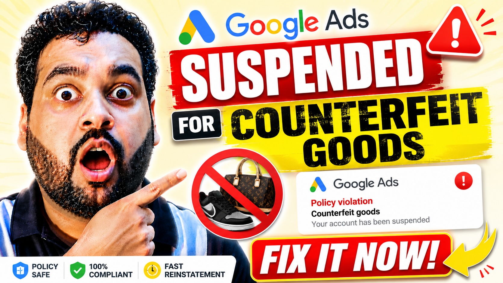 Google Ads Suspension Case Study- Counterfeit Goods Policy Explained