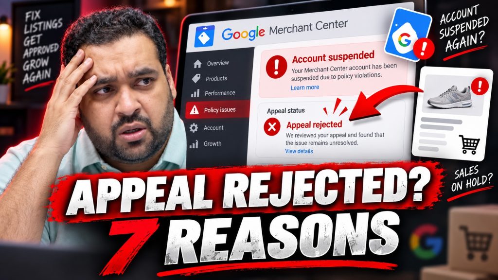 Google Merchant Center Appeal Rejected? 7 Reasons Your Account Stays Suspended