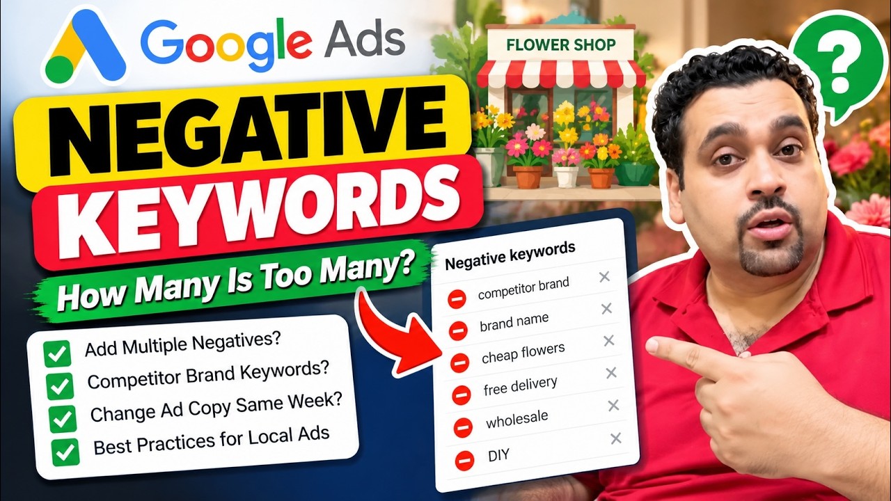 Google Ads negative keywords and first-week optimization video by Ali Raza